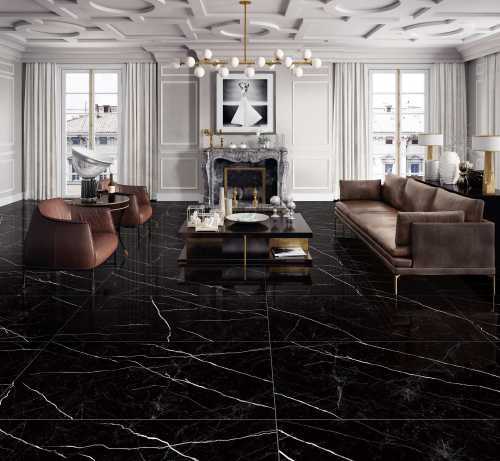 Керамогранит Nero Marquina Laparet