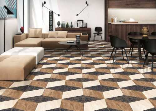 Керамогранит Flex Azul Decor Italica Tiles