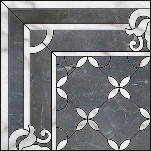 Kerama Marazzi ID42 Виндзор 1/4 розона 60*60 декор