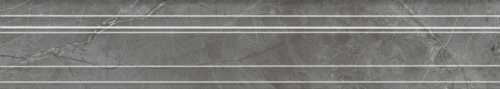Kerama Marazzi BLF026R Бордюр Багет Риальто серый тёмный глянцевый обрезной 40x7
