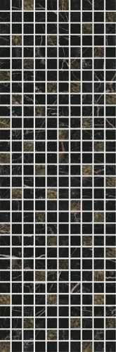 Декор Kerama Marazzi MM12111 Астория черный мозаичный 25x75