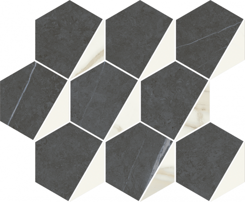 Декор Italon 620110000159 Metropolis Mosaico Hexagon Cold Nat 25.4x31
