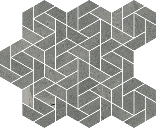 Декор Italon 620110000156 Metropolis Graphite Dark Mosaico Icon 28.6x34.7