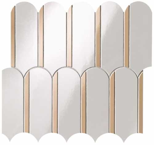 Мозаика FAP Ceramiche fQKQ Onice Neve Onice Miele Archs Mosaico 28.2x31