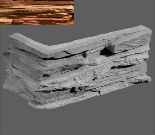 Искусственный камень Leonardo Stone Угловой элемент Перуджа 880 20/10x10x3