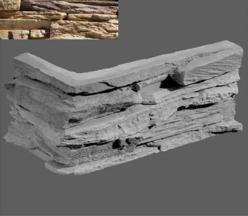 Искусственный камень Leonardo Stone Угловой элемент Перуджа 874 20/10x10x3