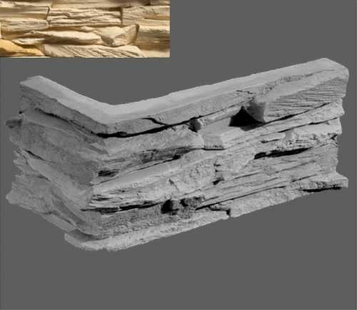Искусственный камень Leonardo Stone Угловой элемент Перуджа 050 20/10x10x3