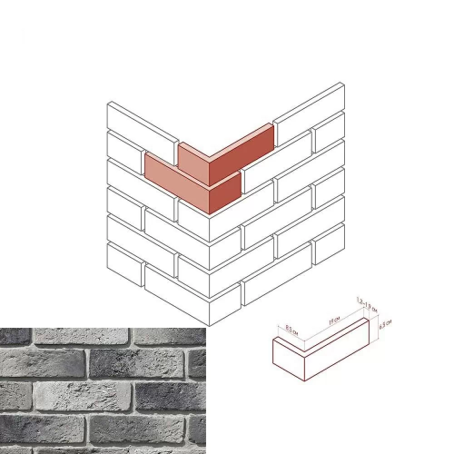 Искусственный камень White Hills 682-85 Ринн Брик угол 8.5x19x6.5