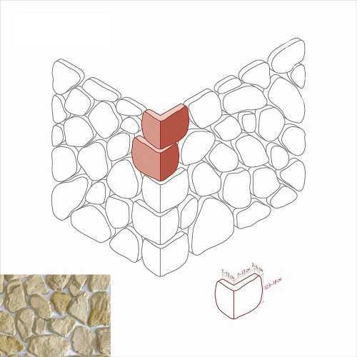 Искусственный камень White Hills 605-15 Хантли угол 7-13 x 12