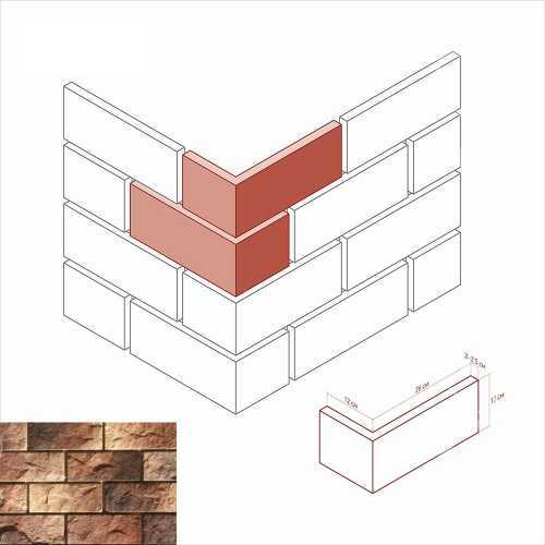 Искусственный камень White Hills 406-45 Йоркшир угол 12x26x12