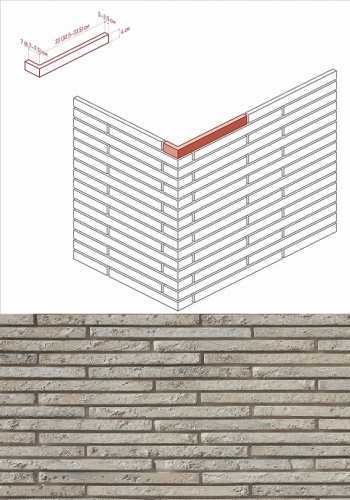 Искусственный камень White Hills 699-15 Бран брик Design угол 6