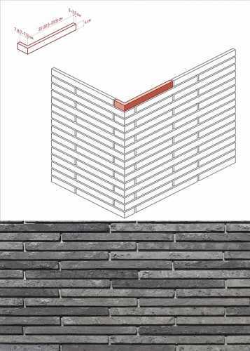 Искусственный камень White Hills 698-85 Бран брик Design угол 6
