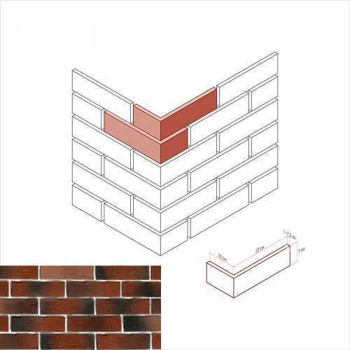 Искусственный камень White Hills 375-75 Сити брик угол 10x22x7