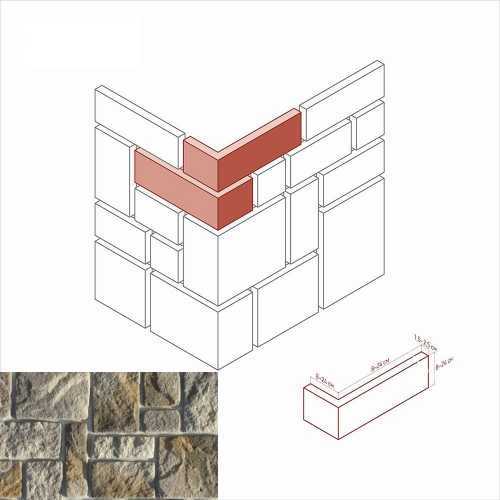 Искусственный камень White Hills 421-85 Девон угол 8-24 x 8-24