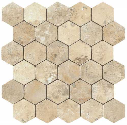 Мозаика Atlas Concorde Italy A0UA Aix Blanc Honeycomb Tumbled 30x31