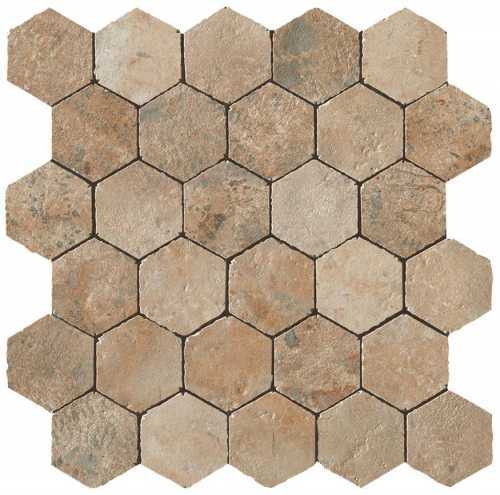 Мозаика Atlas Concorde Italy A0UB Aix Beige Honeycomb Tumbled 30x31