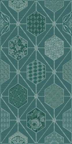 Azori Декор Devore Indigo Geometria 31.5x63
