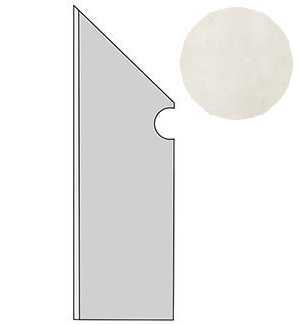 Плинтус Atlas Concorde Italy A1LE Dwell Off White Battiscopa Sagomato SX 7.2х30