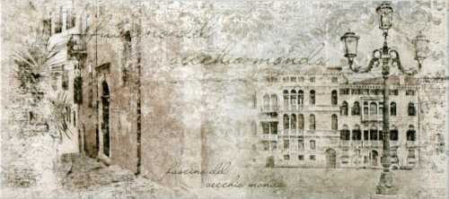 PiezaROSA 137672 Декор Граффито Сити Серая 20*45