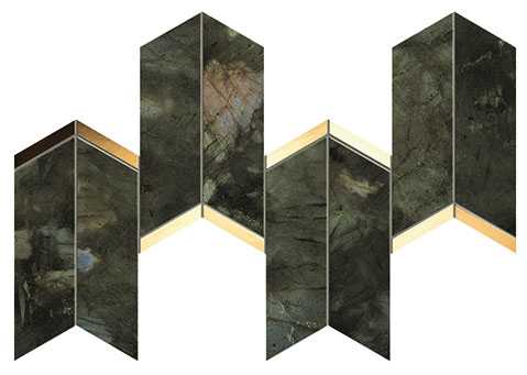 Мозаика Atlas Concorde Italy 9MCO Marvel Chevron Brasil Green 17x41