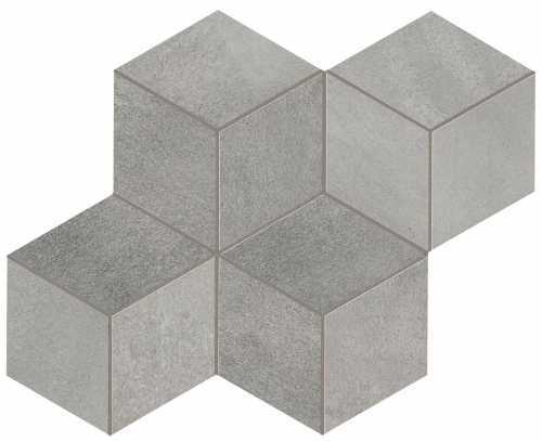Мозаика Atlas Concorde Italy A0UL Blaze Aluminium Mosaico Esagono Lapp 30x35