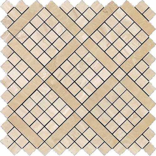 Декор Atlas Concorde Italy 9MVA Marvel Travertino Alabastrino Diagonal Mosaic 30.5x30.5