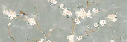 Декор Ragno Marazzi RA1N Mixed Verde Decoro Fiori di Pesco A Rett. 40x120