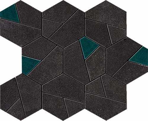 Мозаика Atlas Concorde Italy AN7A Boost Tarmac Mosaico Hex Jade 25x28.5