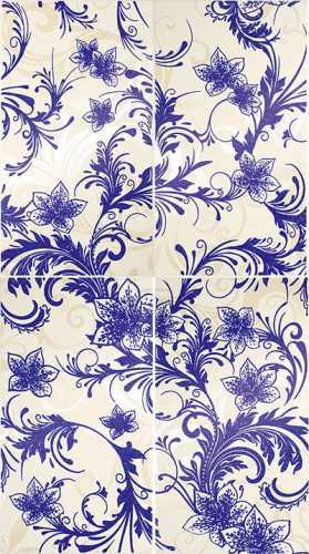 Панно LB-Ceramics 1609-0005 Панно Азур Крем синее 50x90