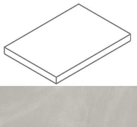 Ступень Italon 620070002336 Continuum Silver Scalino Angolare SX 33x120