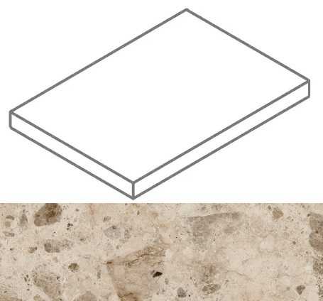Ступень Italon 620070002362 Continuum Stone Beige Scalino Angolare SX 33x160