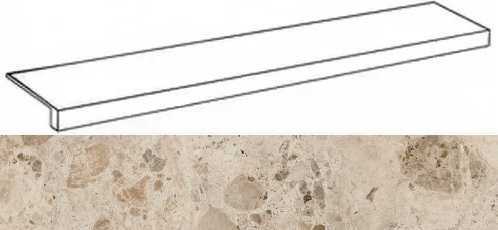 Ступень Italon 620070002344 Continuum Stone Beige Scalino Frontale 33x160