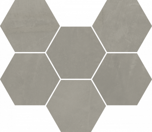 Мозаика Italon 620110000189 Continuum Iron Mosaico Hexagon 25x29