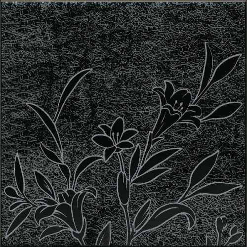 Декор Kerama Marazzi HGD/B569/5292 Барберино 5 чёрный глянцевый 20x20