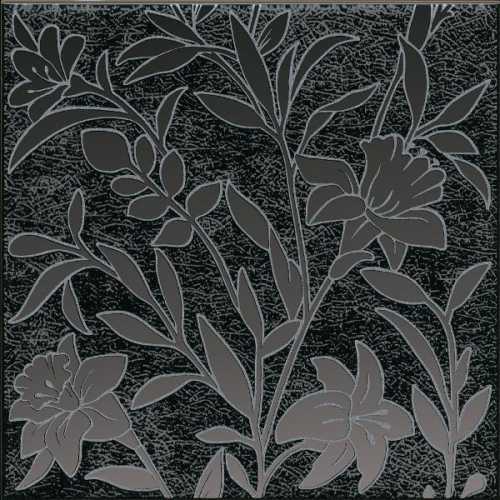 Декор Kerama Marazzi HGD/B568/5292 Барберино 4 чёрный глянцевый 20x20