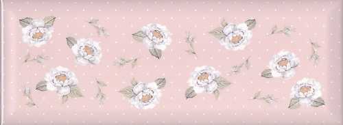 Декор Kerama Marazzi 15032 N Веджвуд Цветы розовый грань 15*40
