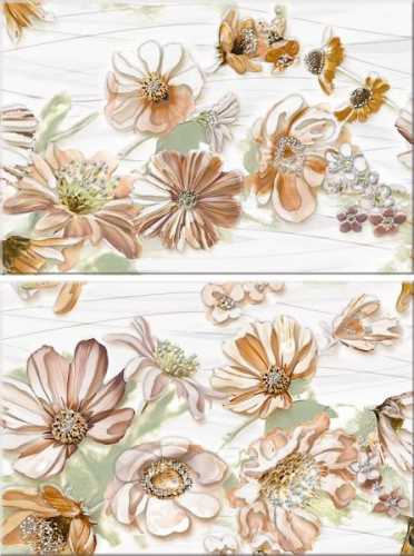 Панно Azori Dream Verde Floret панно (комплект 2шт) 30x20