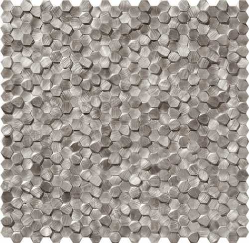 Мозаика Tubadzin Vestige hex 3d silver 29.5x30.6