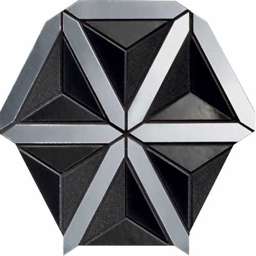 Мозаика Tubadzin Lucid black 31.2x35.4