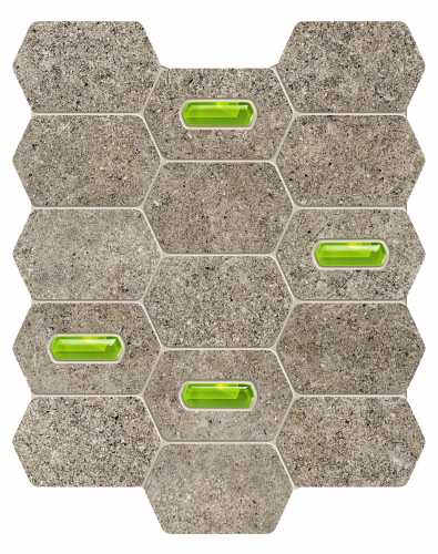 Мозаика Tubadzin MS-01-161-0298-0250-1-015 Lemon Stone grey 29