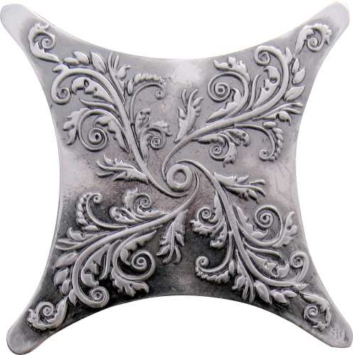 Декоративная вставка Absolut Keramika Estrella E1 Satined silver 6.7x6.7
