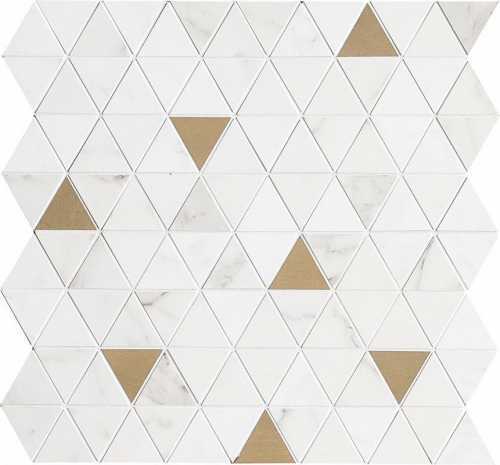 Мозаика Marazzi Italy M8GZ Allmarble Wall Statuario Satin Mosaico Tria 40х43