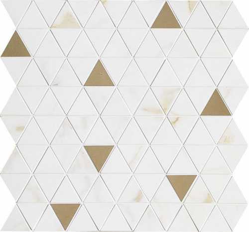Мозаика Marazzi Italy M8H1 Allmarble Wall Golden White Satin Mosaico Tria 40х43
