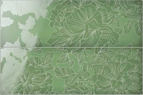 Панно Iris Ceramica 835006 SLIDE Comp. Flowers Emerald 40x60