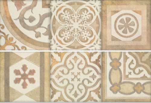 Декор Porcelanite Dos Ros. 9512 COMPOSICION RETRO II ARENA 30x90