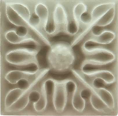 Декоративная вставка Adex ADST4066 Taco Relieve Flor №2 Graystone 3x3