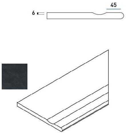 Бордюр Italon 620090000411 TITANIO BORDO SVASATO ROUND DX 30x60