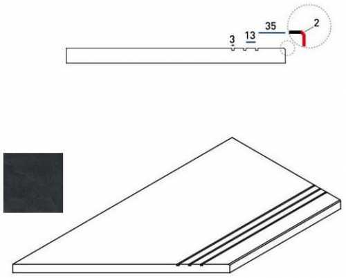 Бордюр Italon 620090000421 TITANIO BORDO GRIP SX 30x60