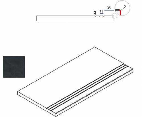 Бордюр Italon 620090000419 TITANIO BORDO GRIP 30x60