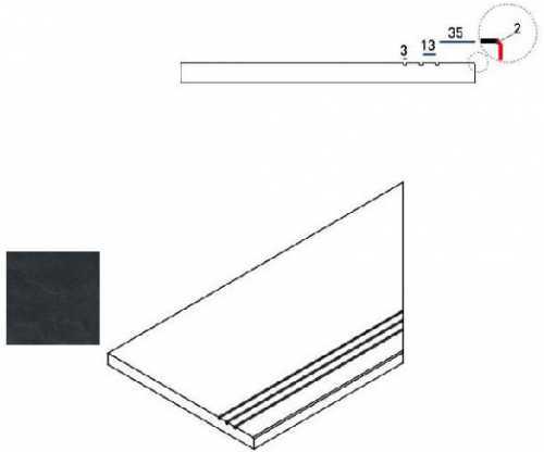 Бордюр Italon 620090000420 TITANIO BORDO GRIP DX 30x60